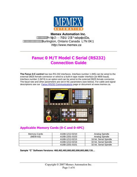 fanuc rs232 manual pdf